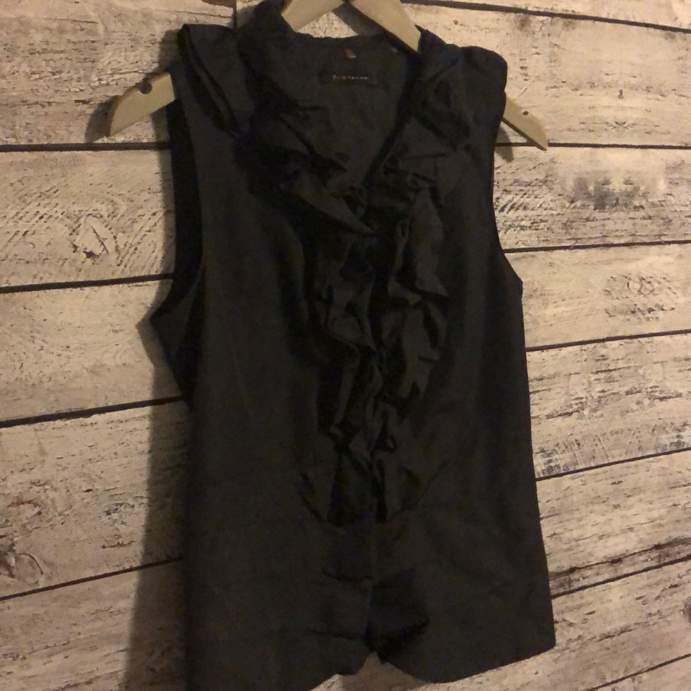 Sleeveless ruffle blouse Tahari